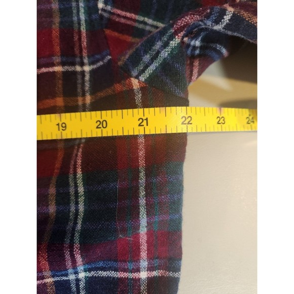 VTG Pendleton Board Shirt Mens Large 100% Wool Flannel Red Blue Green Plaid - Picture 4 of 8